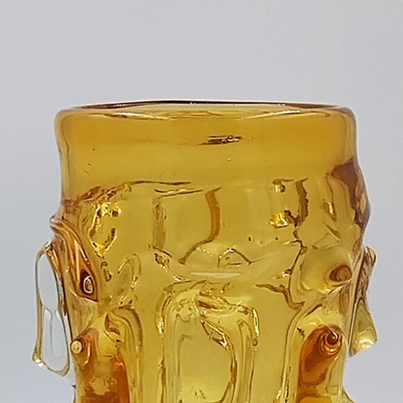 1960s Luxury Hancrafted Sculpture Vase in Glass By Jan Beranek for Skrdlovice . - Picture 8 of 9